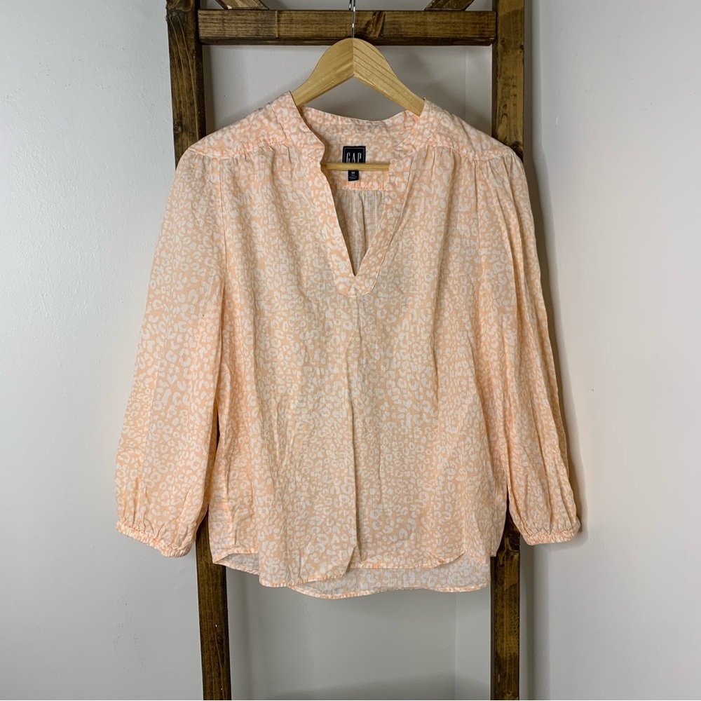 GAP Women's Light Peach Blouse M TALL